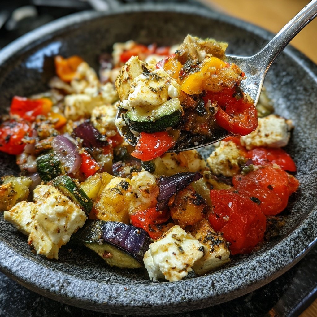 Gesund & Leicht Mediterrane Gemüsepfanne mit Feta
