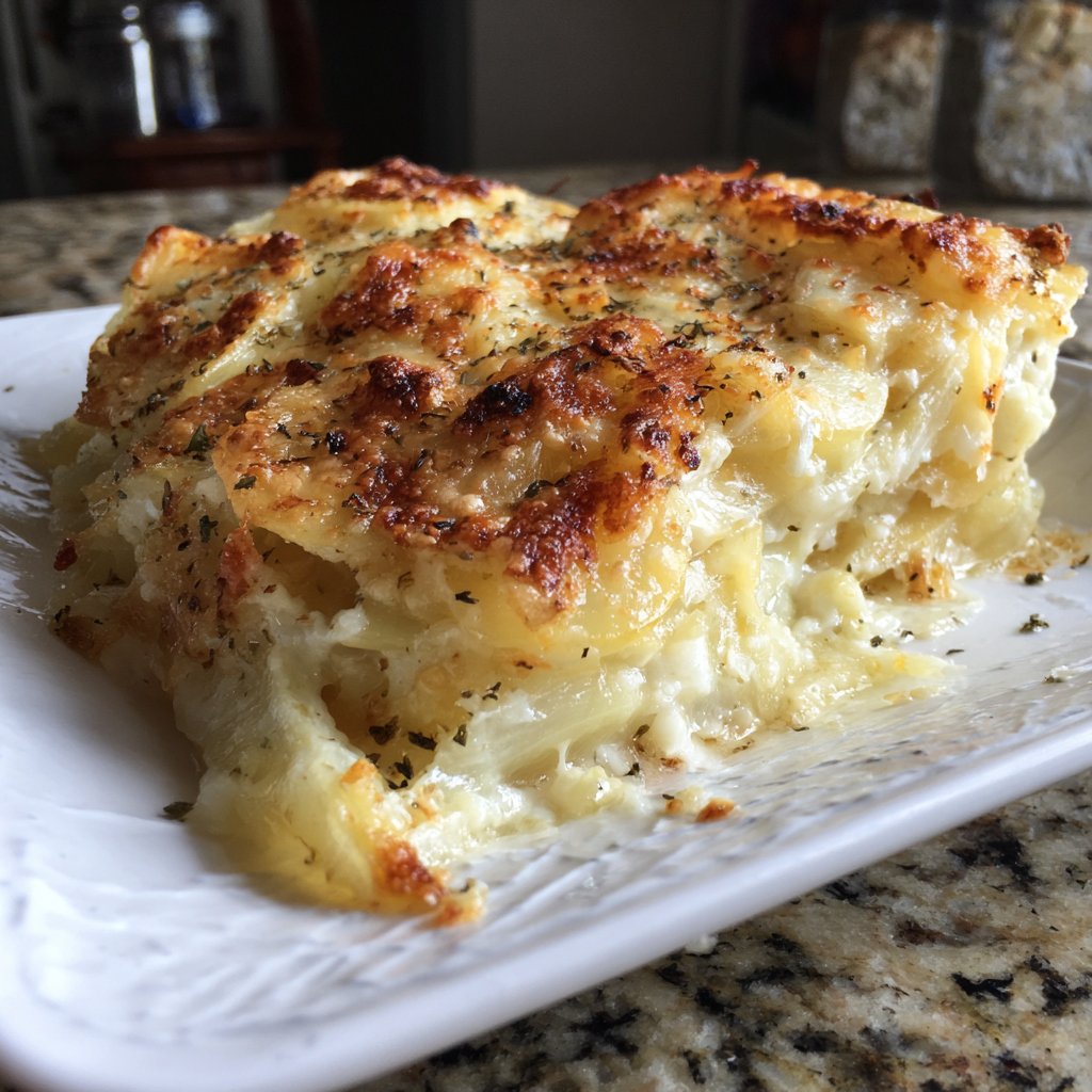 Kartoffelgratin mit Fenchel