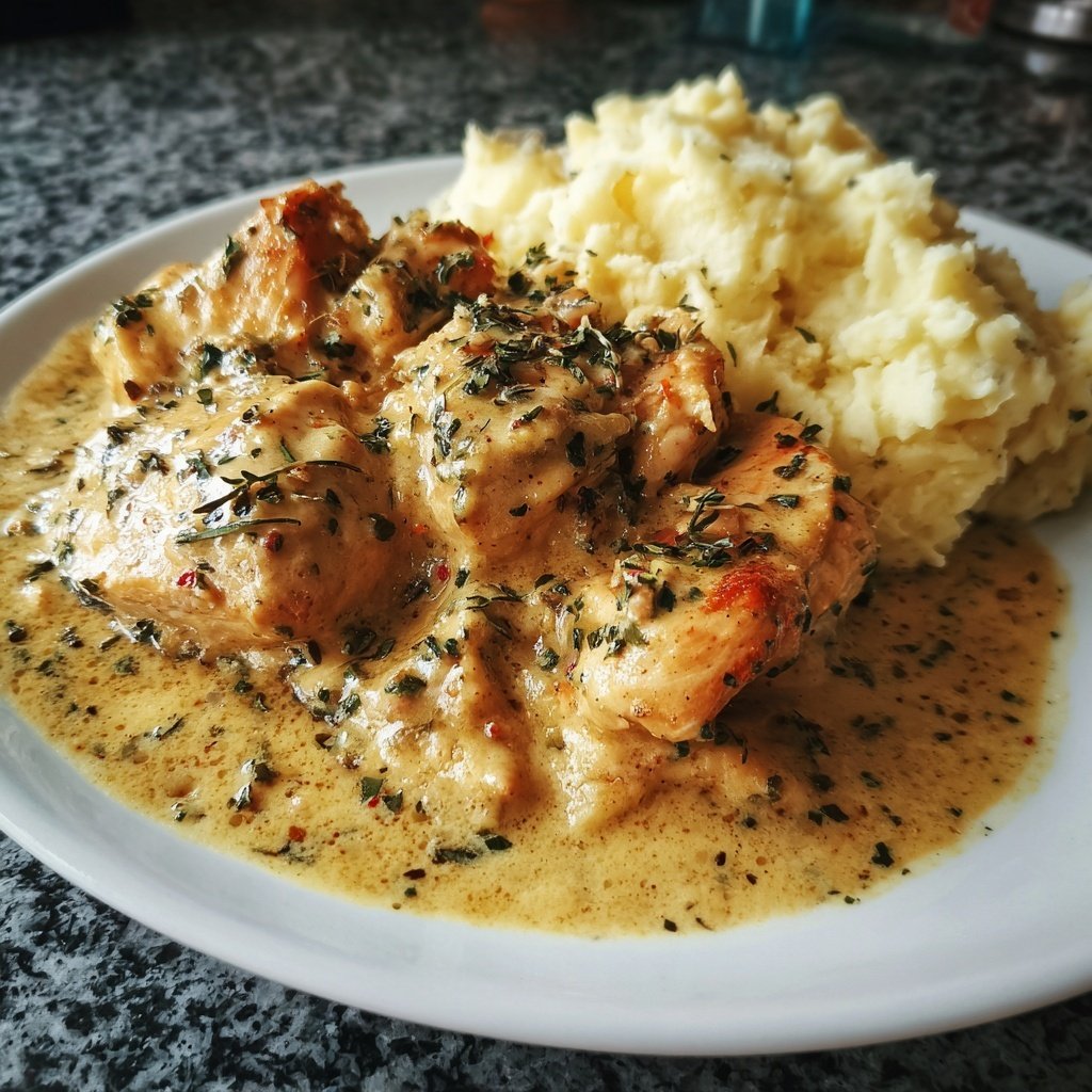 Hausmannskost Cremiges Hähnchen mit Kartoffelpüree