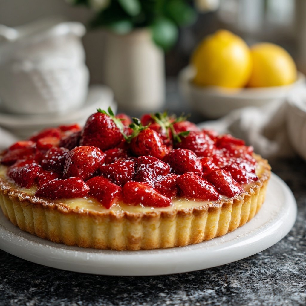 Erdbeerkuchen Mit Zitronen Note