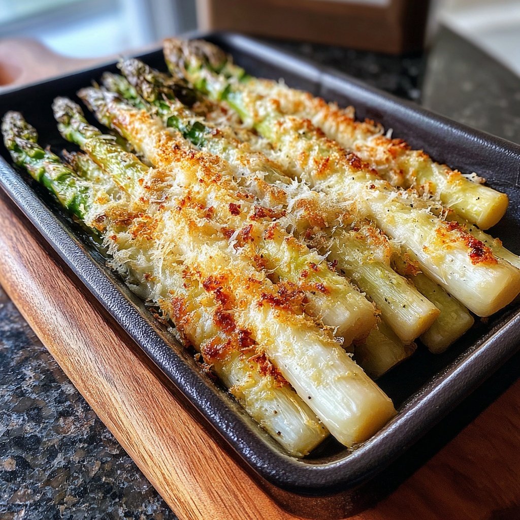 Grüner Spargel Mit Parmesan Aus Dem Ofen