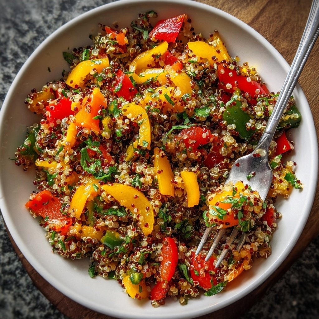 Bunter Quinoasalat Zum Grillen Mit Paprika