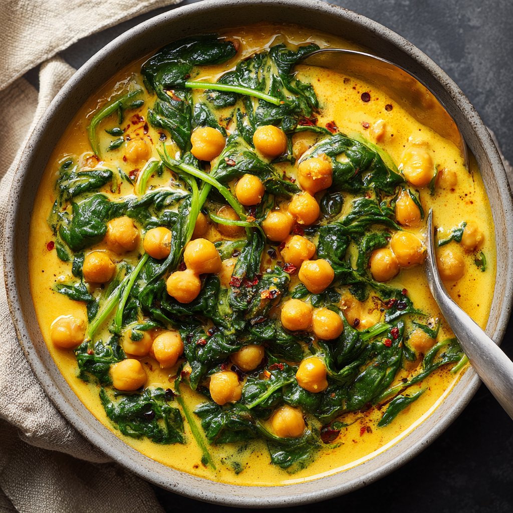 Kichererbsencurry mit Spinat