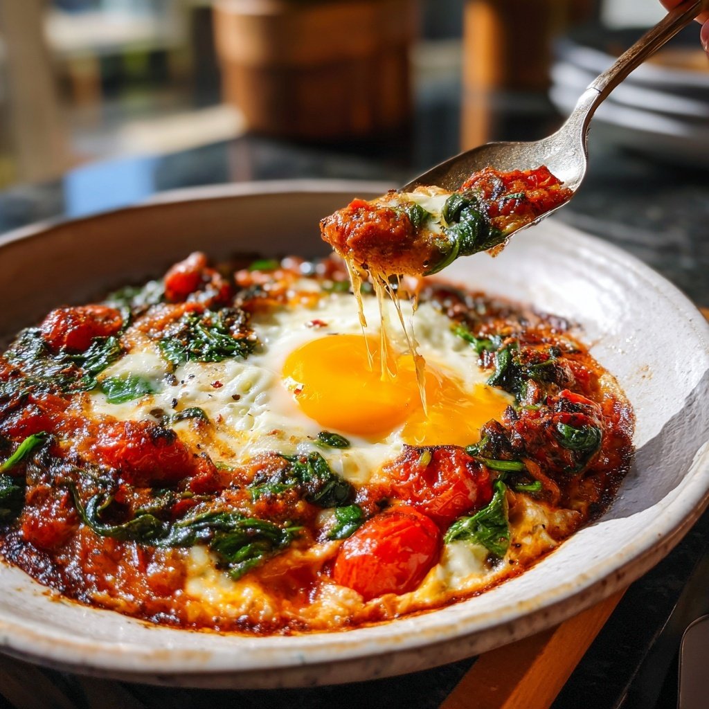 Shakshuka mit Spinat